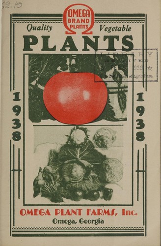 Cover for Quality vegetable plants, 1938