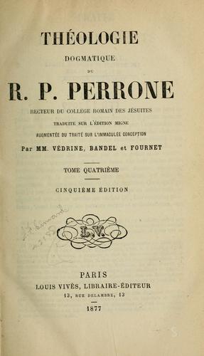 Cover for Théologie dogmatique