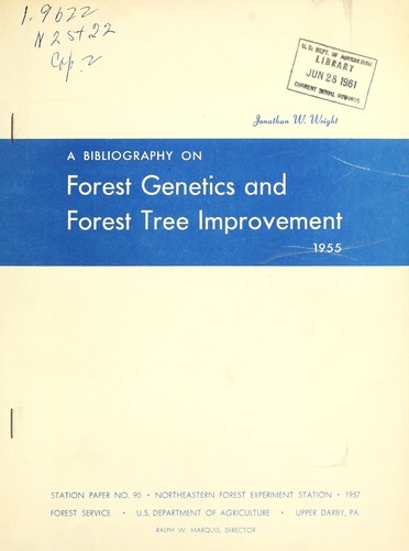 Cover for A bibliography on forest genetics and forest tree improvement, 1955