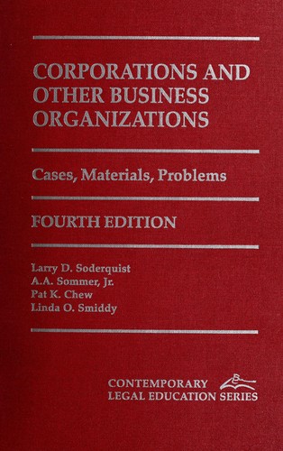Cover for Corporations and Other Business Organizations