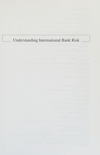 Cover for Understanding international bank risk