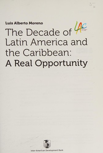 Cover for The decade of Latin America and the Caribbean, a real opportunity