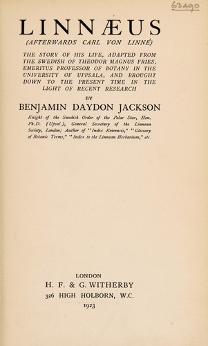 Cover for Linnæus