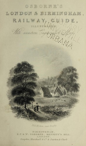 Cover for Osborne's London and Birmingham Railway guide. Illustrated