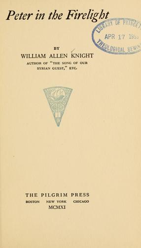 Cover for Peter in the firelight