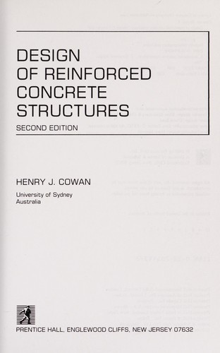Cover for Design of reinforced concrete structures