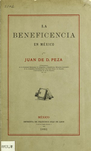 Cover for La beneficencia en México