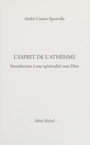 Cover for L' esprit de l'athéisme