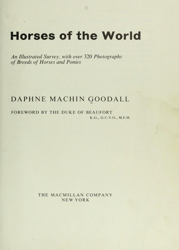Cover for Horses of the world.