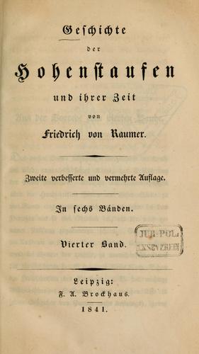 Cover for Geschichte der Hohenstaufen und ihrer Zeit