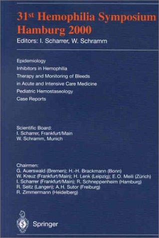 Cover for 31st Hemophilia Symposium Hamburg 2000