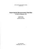 Cover for Improving the macroeconomic data base