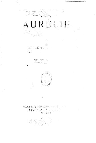 Cover for Aurélie