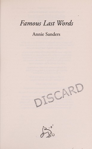 Cover for Famous last words