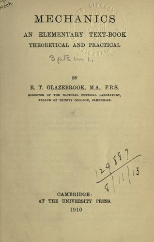 Cover for Mechanics