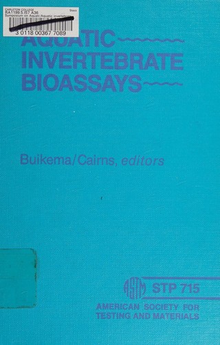 Cover for Aquatic invertebrate bioassays
