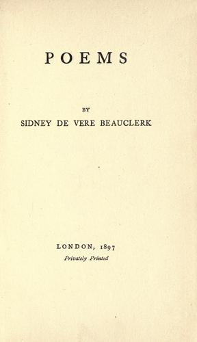 Cover for Poems.