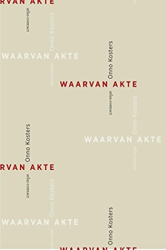 Cover for Waarvan akte