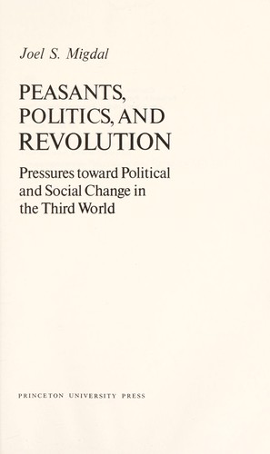Cover for Peasants, politics and revolution