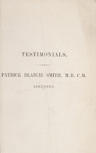 Cover for Testimonials