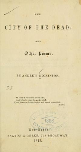 Cover for The city of the dead
