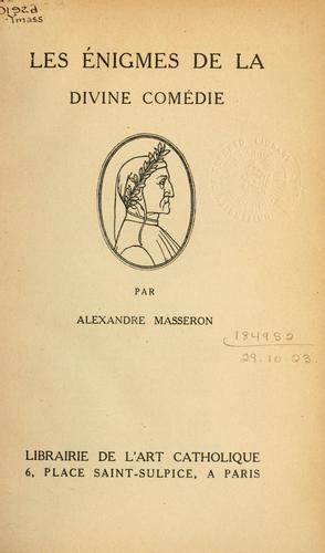 Cover for Les énigmes de la Divine Comédie.