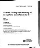 Cover for Remote sensing and modeling of ecosystems for sustainability III