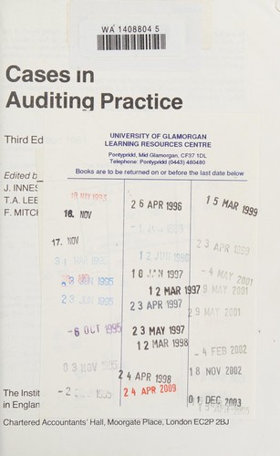 Cover for Cases in auditing practice.