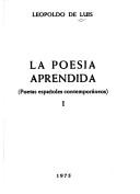 Cover for La poesía aprendida