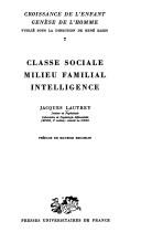 Cover for Classe sociale, milieu familial, intelligence