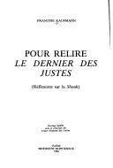 Cover for Pour relire Le dernier des Justes