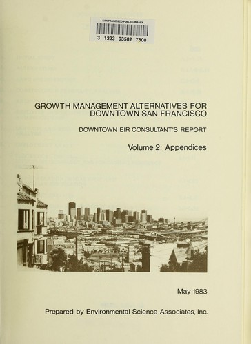 Cover for Growth management alternatives for downtown San Francisco