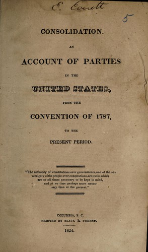 Cover for Consolidation