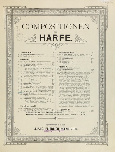 Cover for The harp that once through Tara's halls = Die Harfe die einst in Tara's Hallen erklang, op. 187