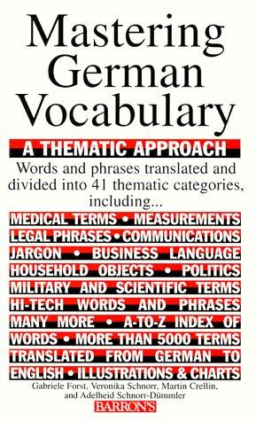Cover for Mastering German vocabulary