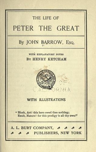 Cover for The life of Peter the Great