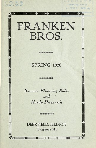 Cover for Spring 1926
