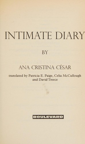 Cover for Intimate diary
