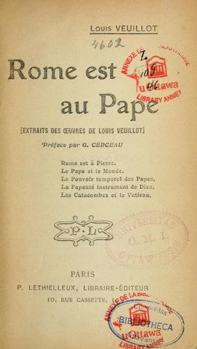 Cover for Rome est au pape