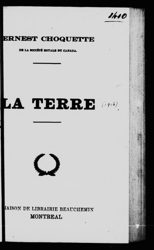 Cover for La terre