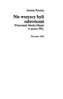 Cover for Nie wszyscy byli odwróceni