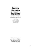 Cover for Energy security--can we cope with a crisis?