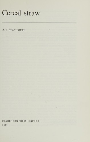 Cover for Cereal straw