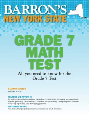 Cover for Barrons New York State Grade 7 Math Test