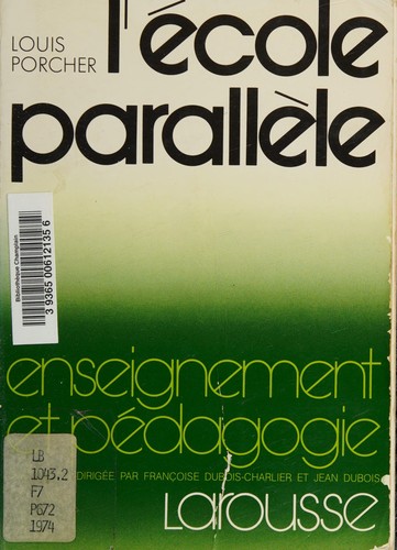 Cover for L' école parallèlle