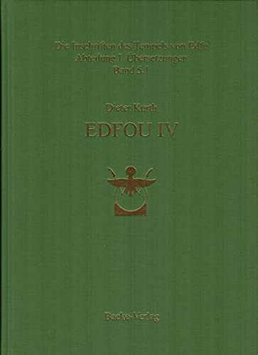 Cover for Die Inschriften Des Tempels Von Edfu