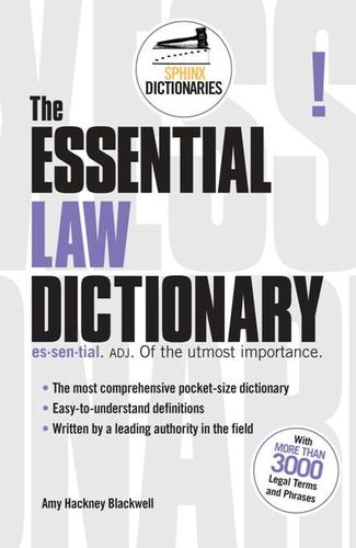 Cover for The Essential Law Dictionary