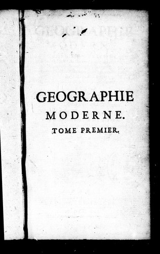 Cover for Geographie moderne