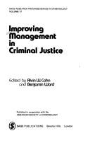 Cover for Improving management in criminal justice