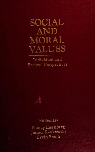 Cover for Social and moral values